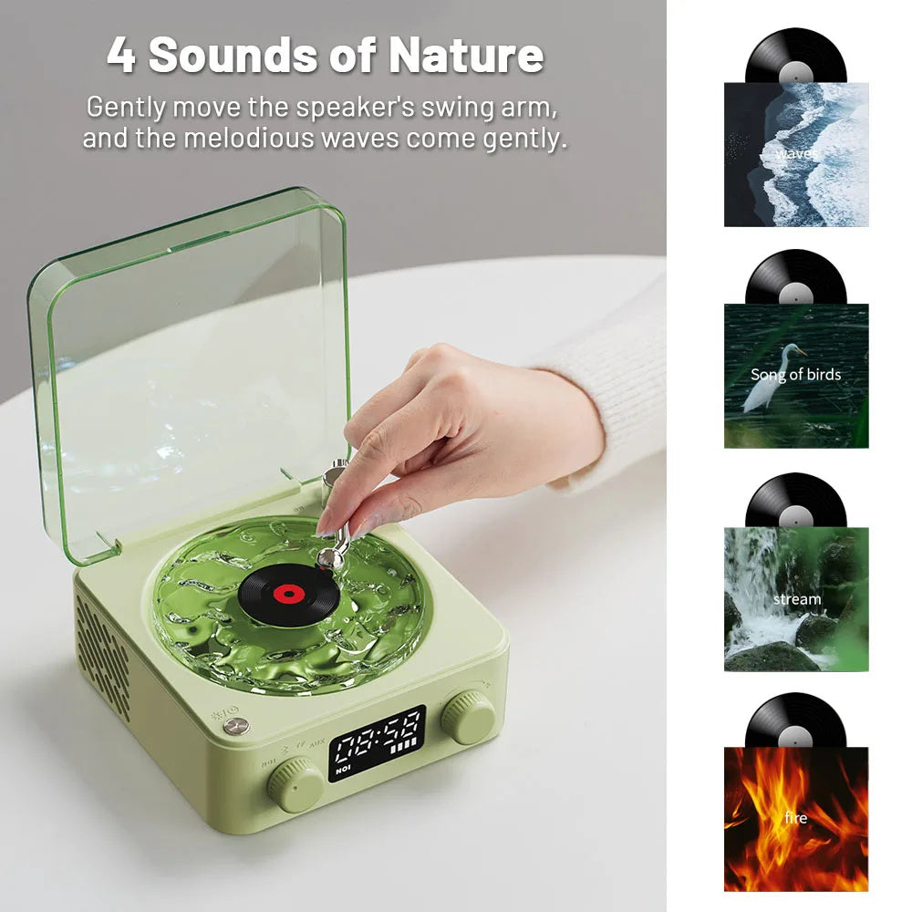 Retro Record Wireless Player With RGB Projection