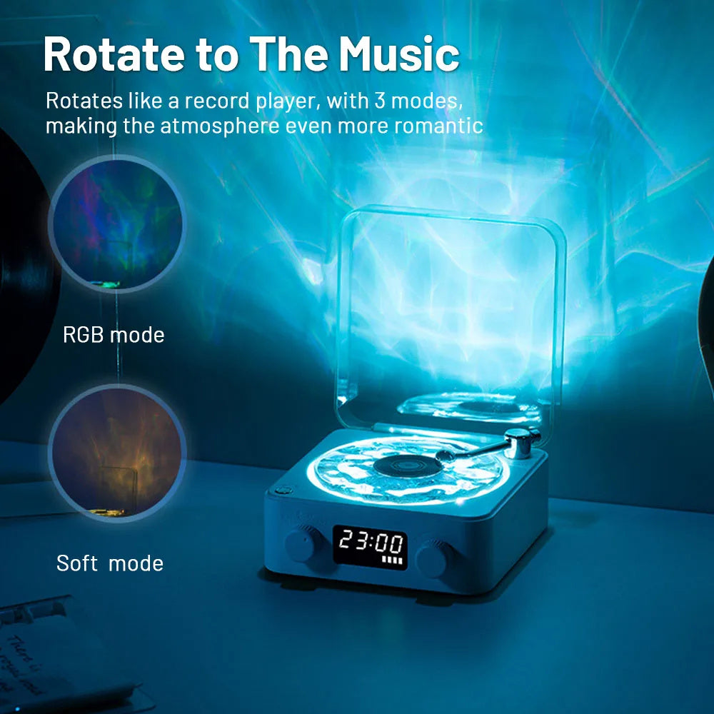 Retro Record Wireless Player With RGB Projection